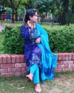 ব্লক প্রিন্ট থ্রিপিচ (Unstitch) - Image 3