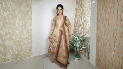 অরগ্যান্ডি এমব্রয়ডারি থ্রিপিস (আনস্টিস)